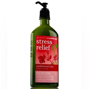 B&BW Aromatherapy Stress Relief-Sandalwood Rose Body Lotion NWT.